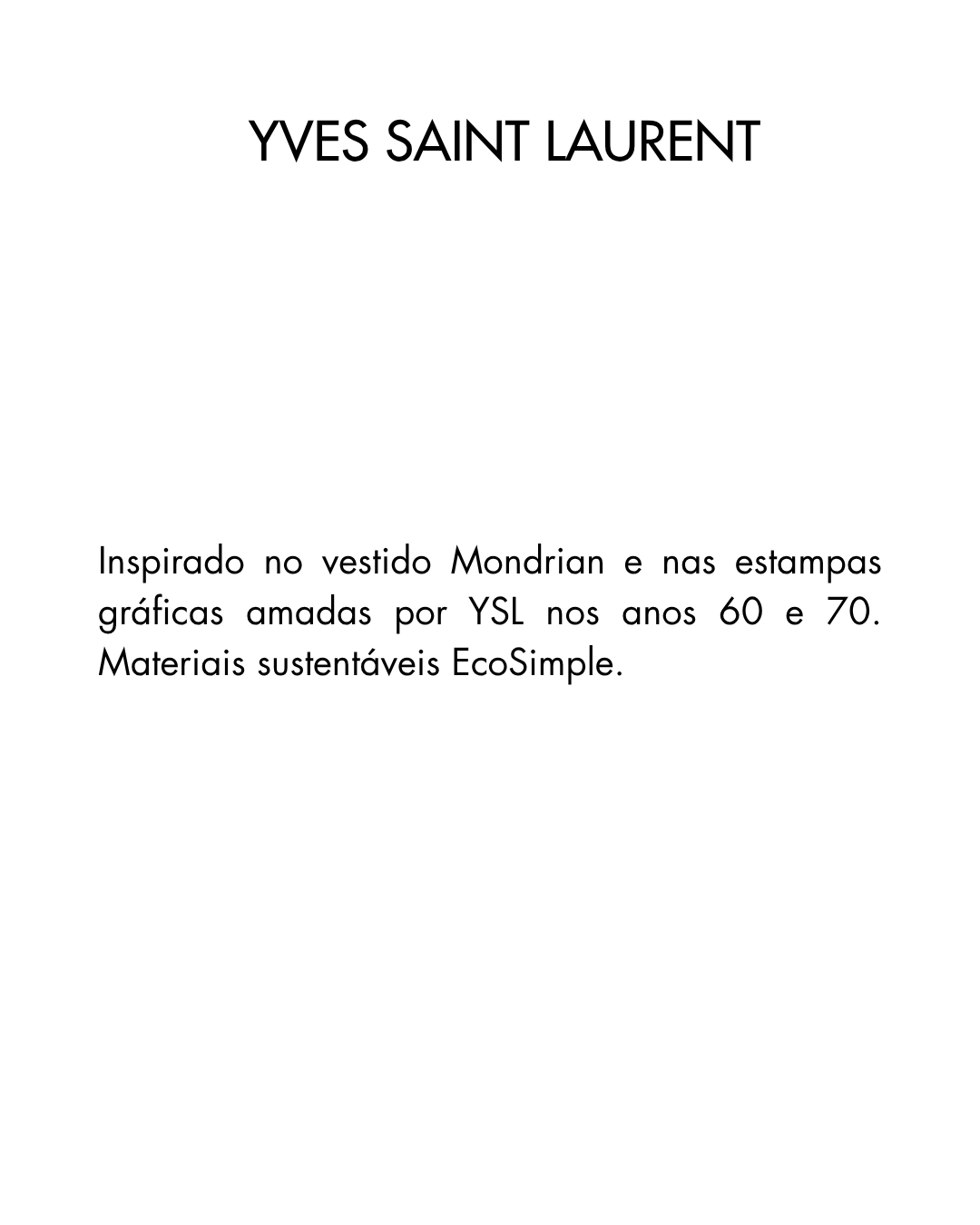 Vestido Gráfico Homenagem a Yves Saint Laurent