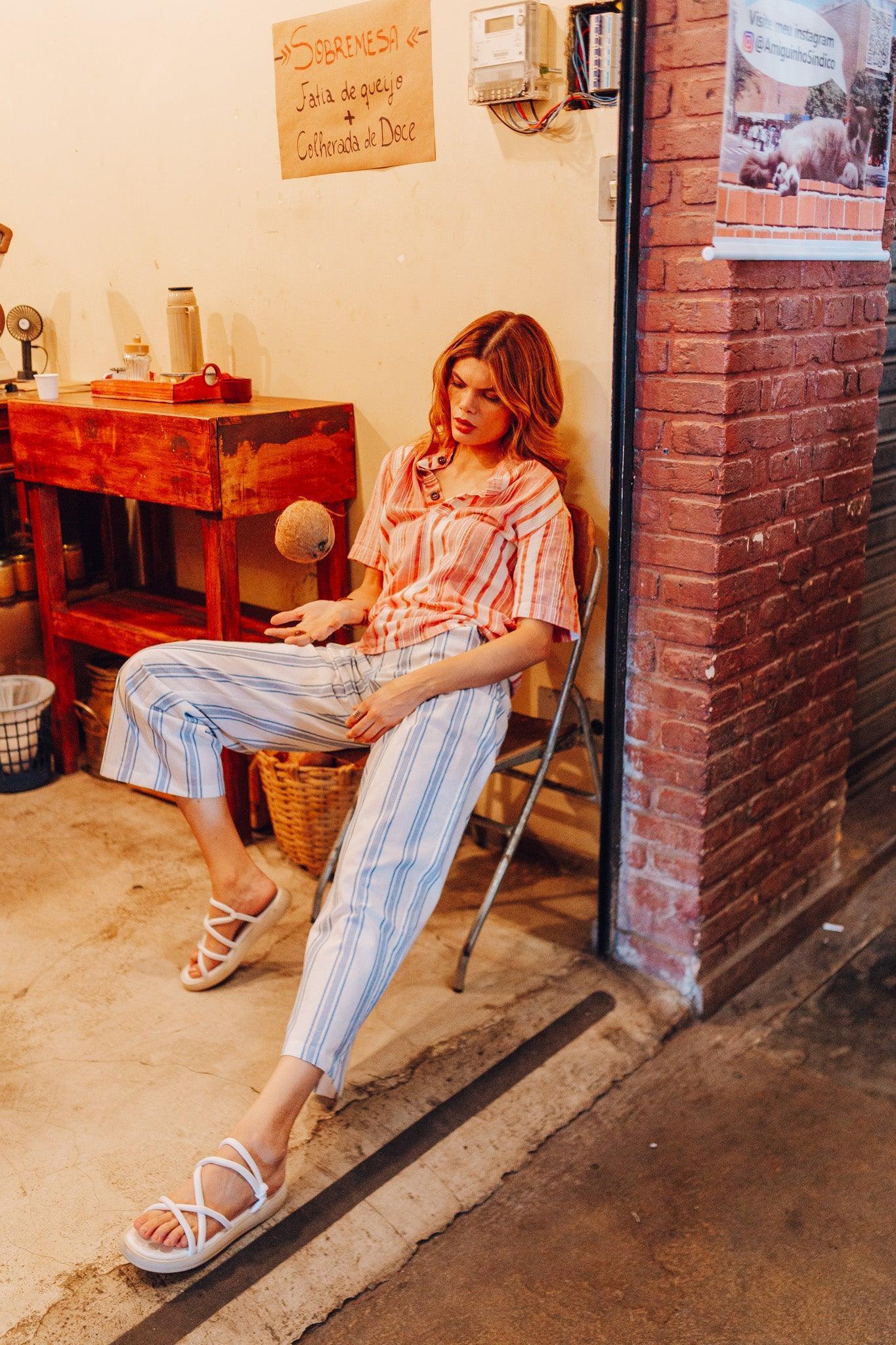 Calça Alfaiataria Azul aMar - BELICIO