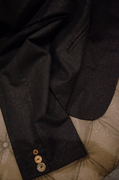 Blazer sem forro em lurex reciclado ''Sombra plena''