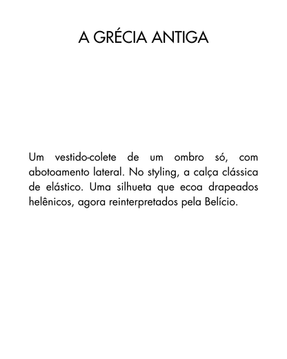 A Grécia Antiga — Vestido-Colete de Um Ombro Só