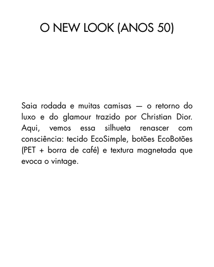 Saia Rodada Anos 50 O New Look (Anos 50)