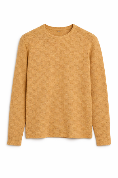 Blusa gola redonda de tricô ''Terra Arada''