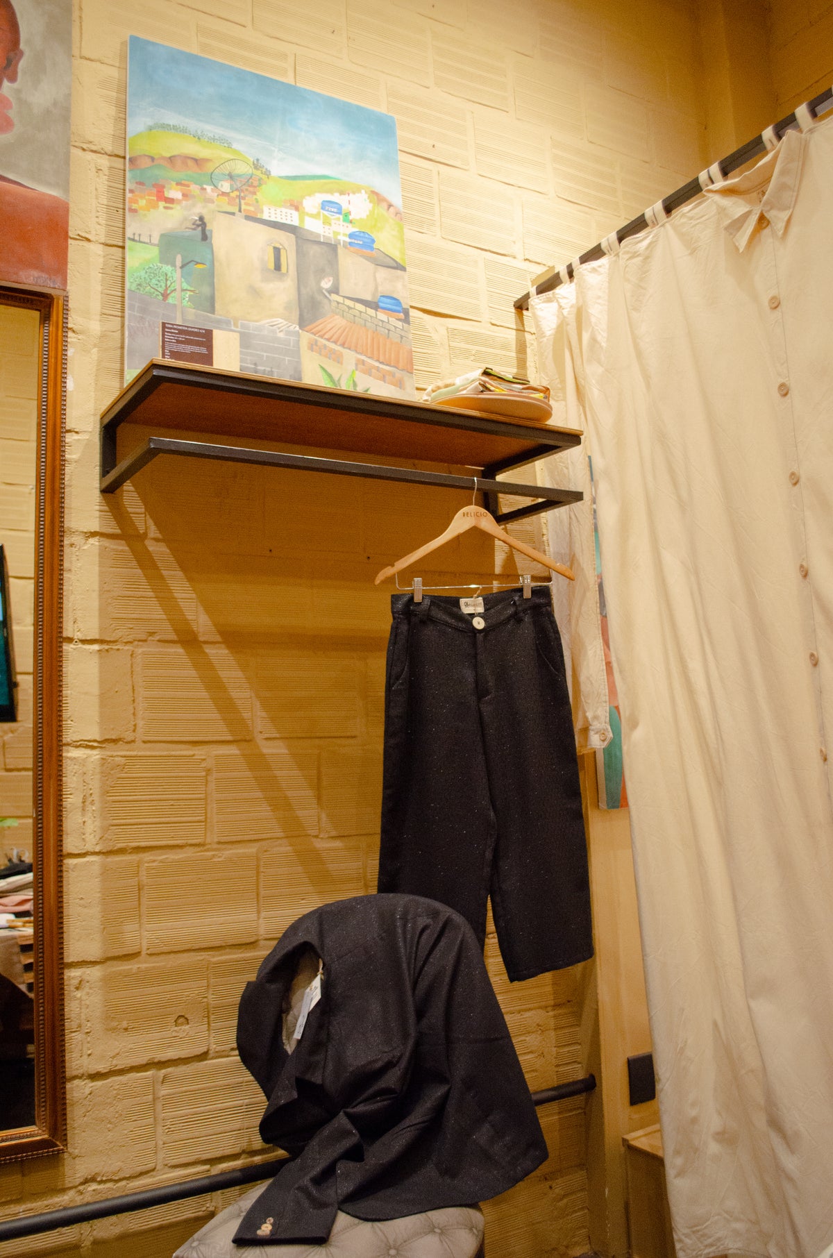 Blazer sem forro em lurex reciclado ''Sombra plena''