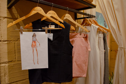 Shorts de alfaiataria ''Meio tom''