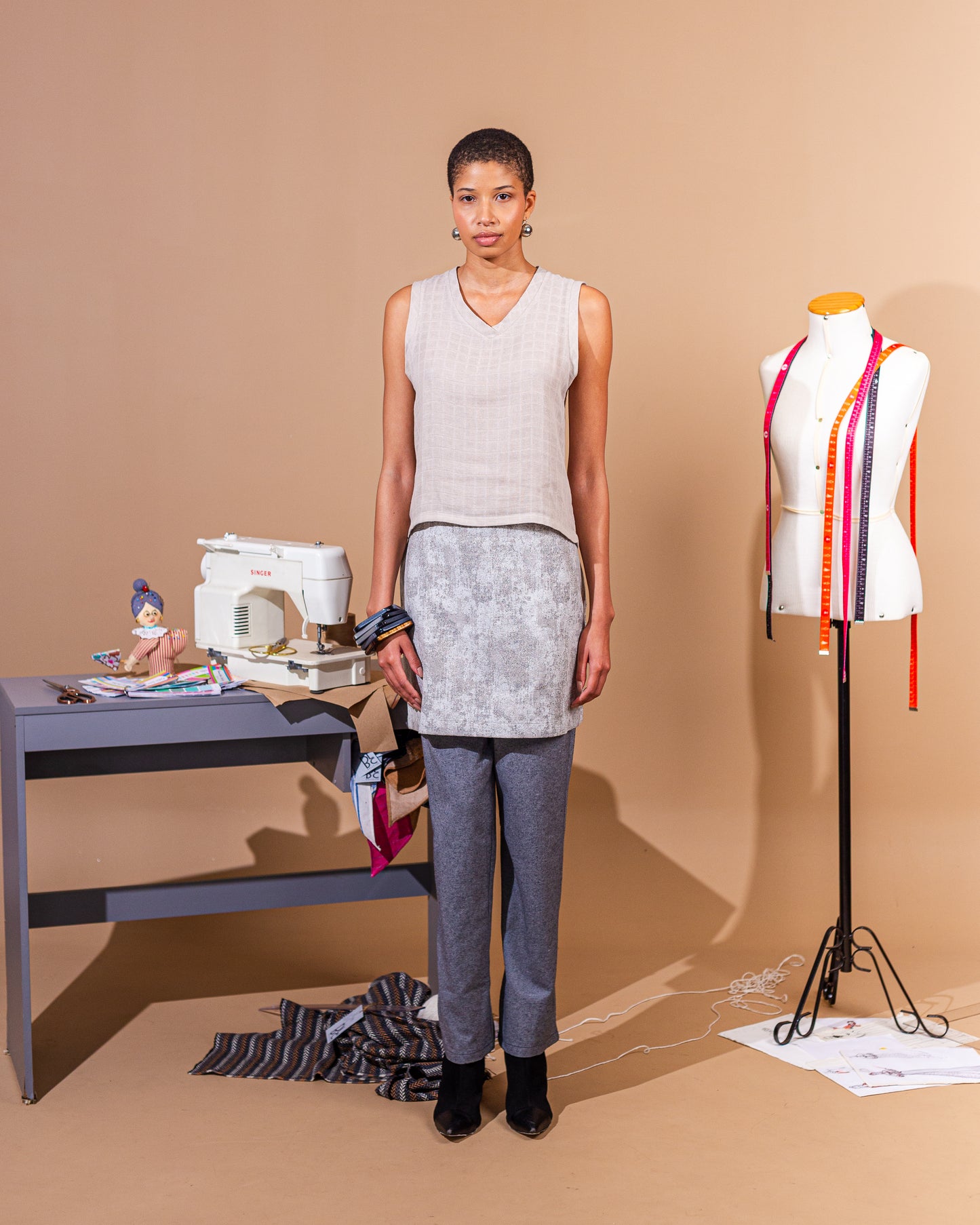 Calça de Alfaiataria em Linho ''GRIS''