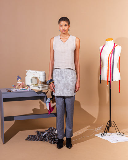 Calça de Alfaiataria em Linho ''GRIS''