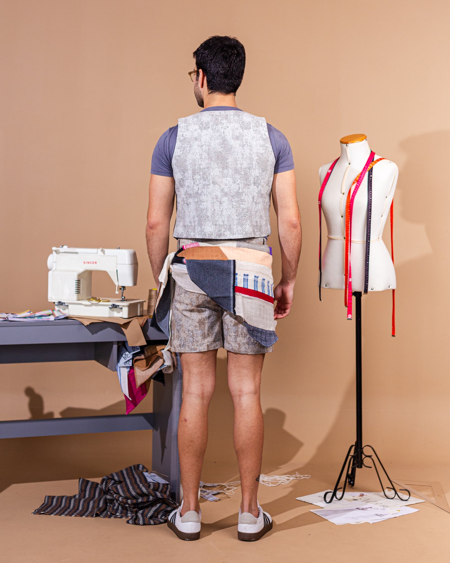 Colete de Jacquard ''Croácia'' Cinza