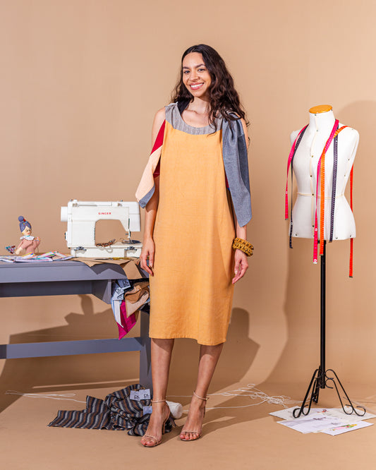 Vestido de Retalhos ''Alaranjei''