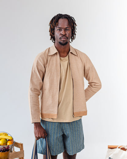 Short Alfaiataria Marinho + Verde ''VERDIANA''