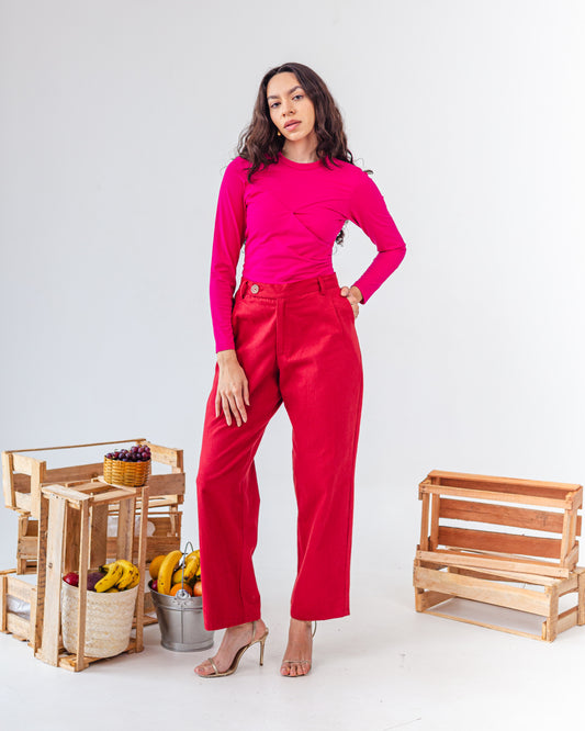 Blusa Manga Longa Rosa ''Colorado''