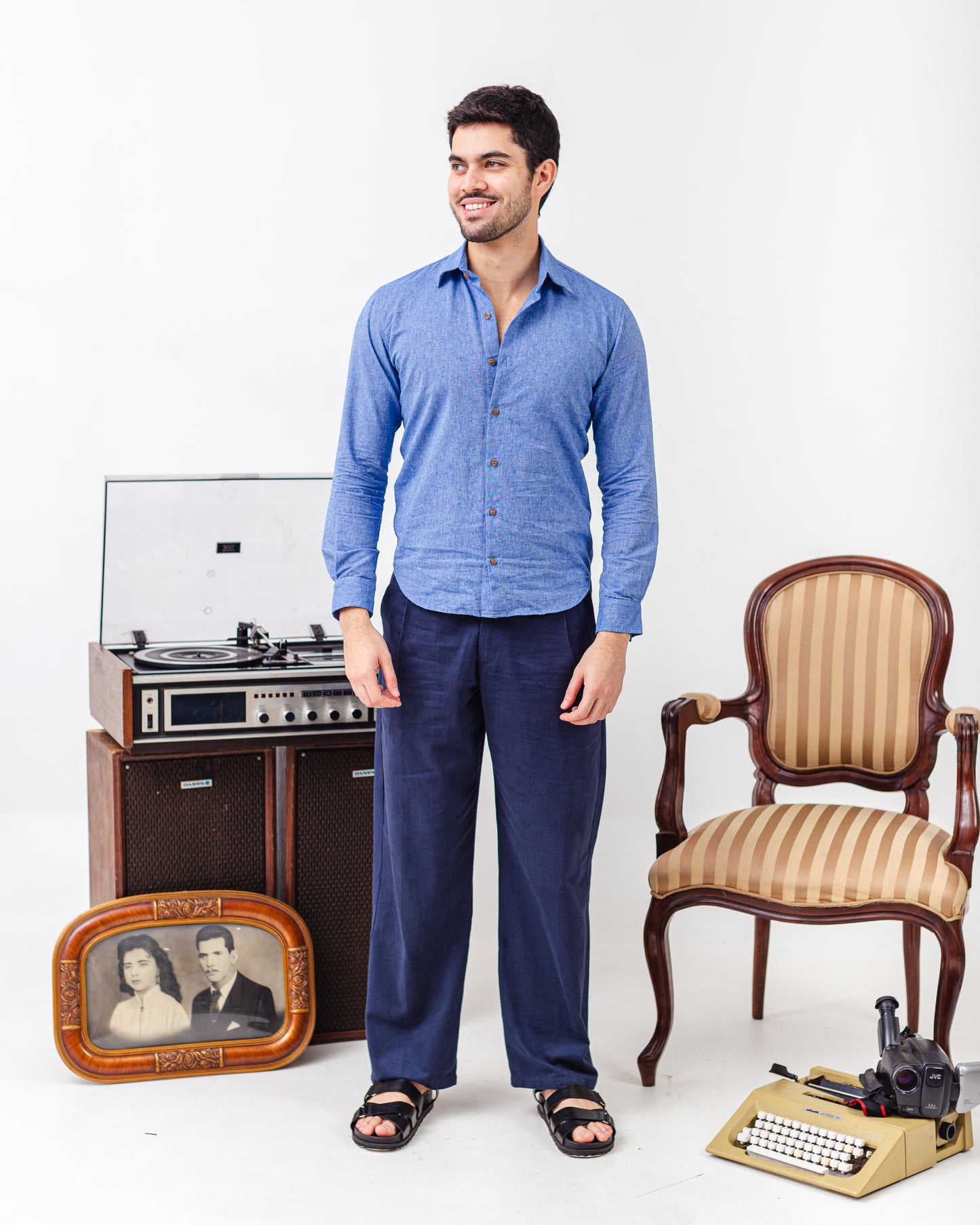 Calça de Alfaiataria Marinho ''Bleu''