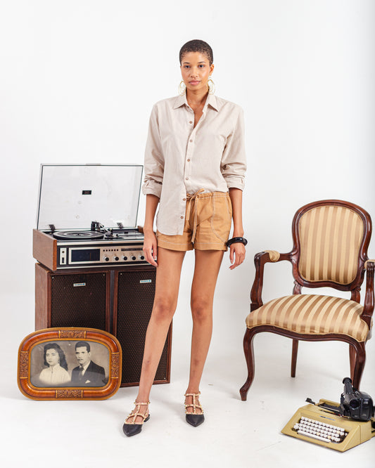 Mini Short em Algodão Orgânico ''Terra''