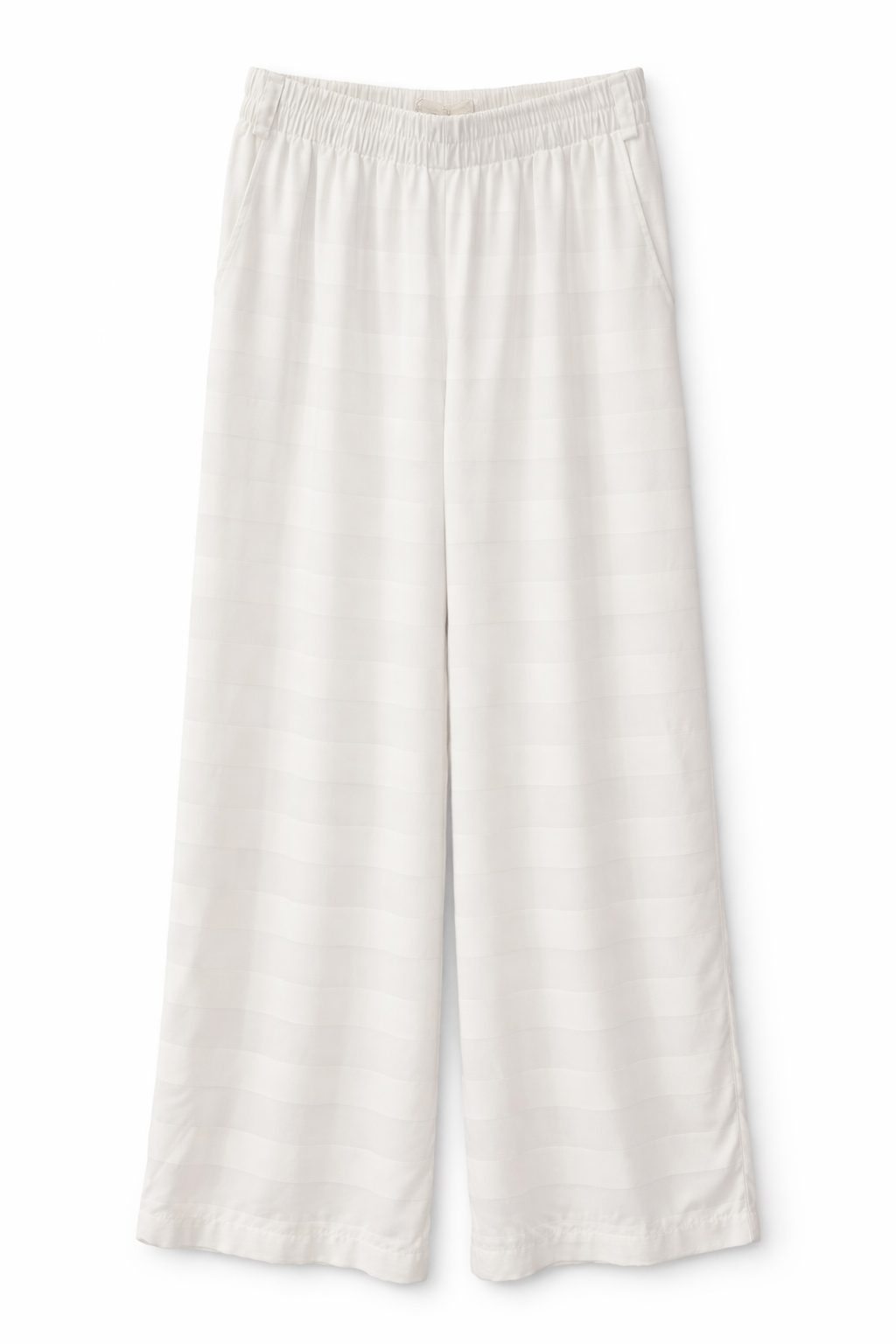 Calça de Viscose Leazing Off White “Listradinha”