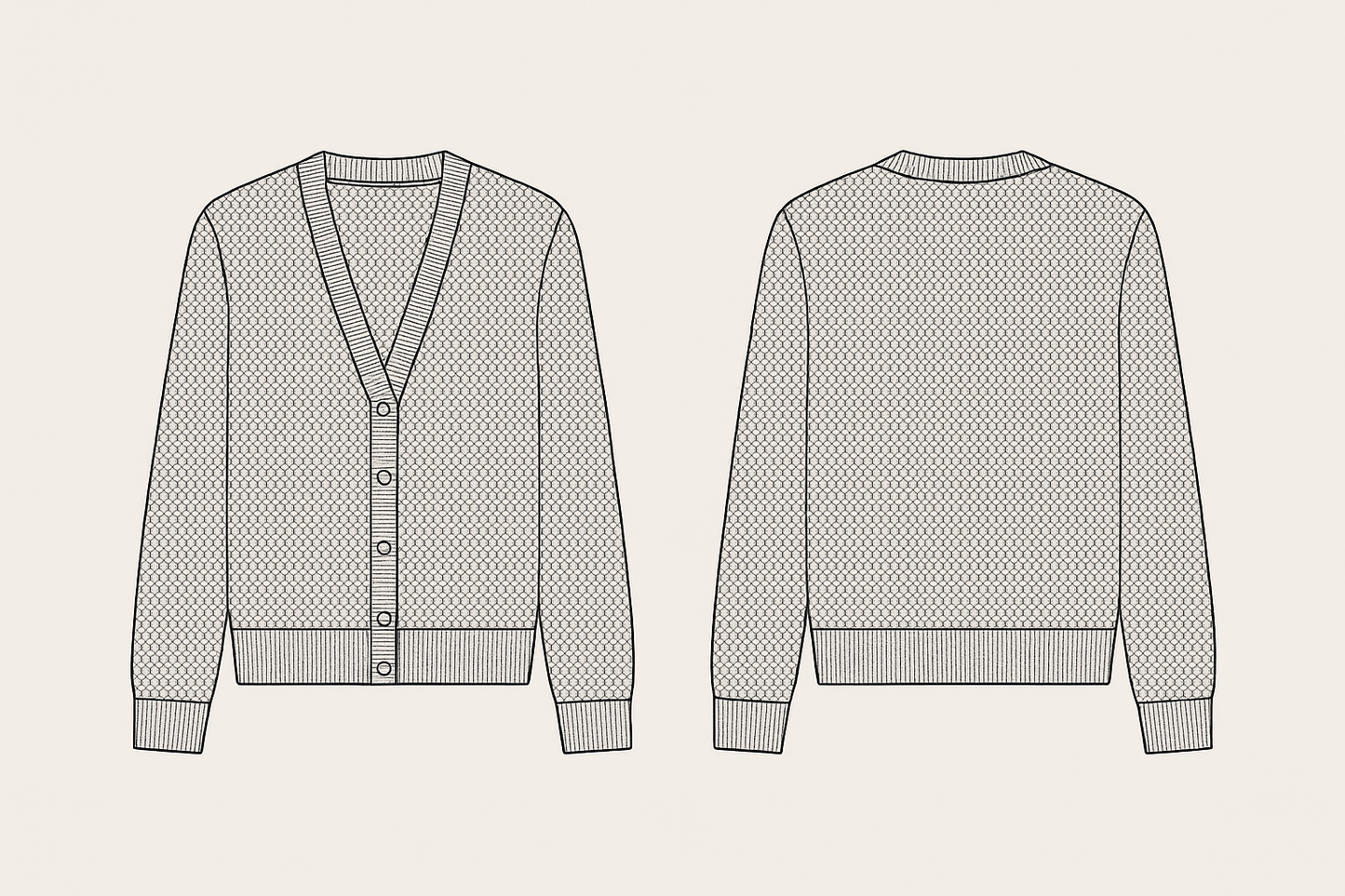 Cardigan de Tricô ''Terra Arada''