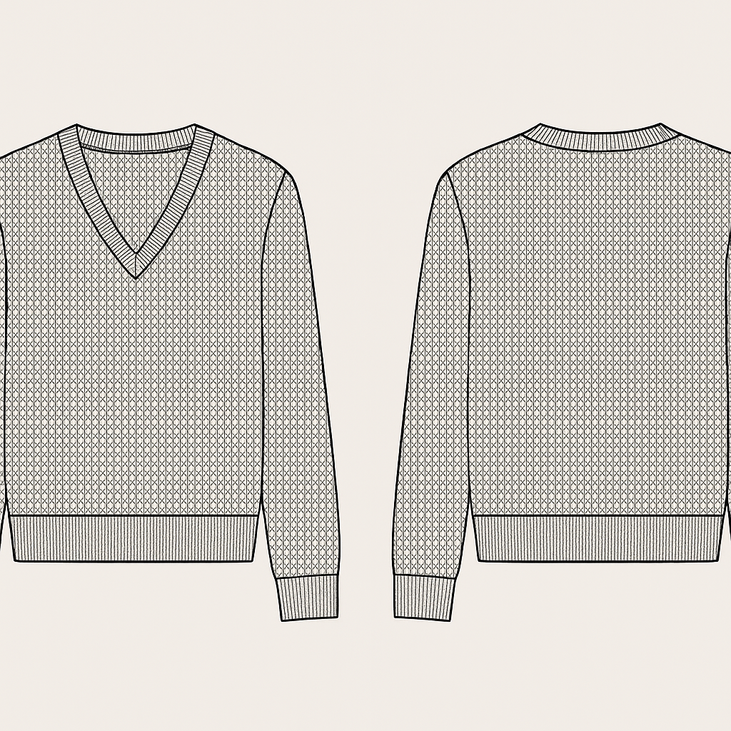 Blusa Gola V de Tricô ''Terra Arada''