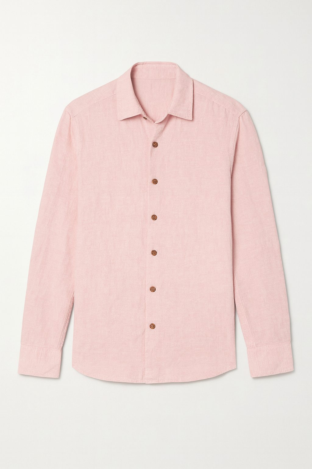Camisa de Alfaiataria Clássica Rosa Claro
