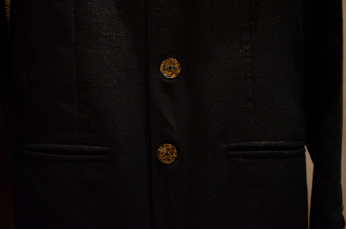 Blazer sem forro em lurex reciclado ''Sombra plena''