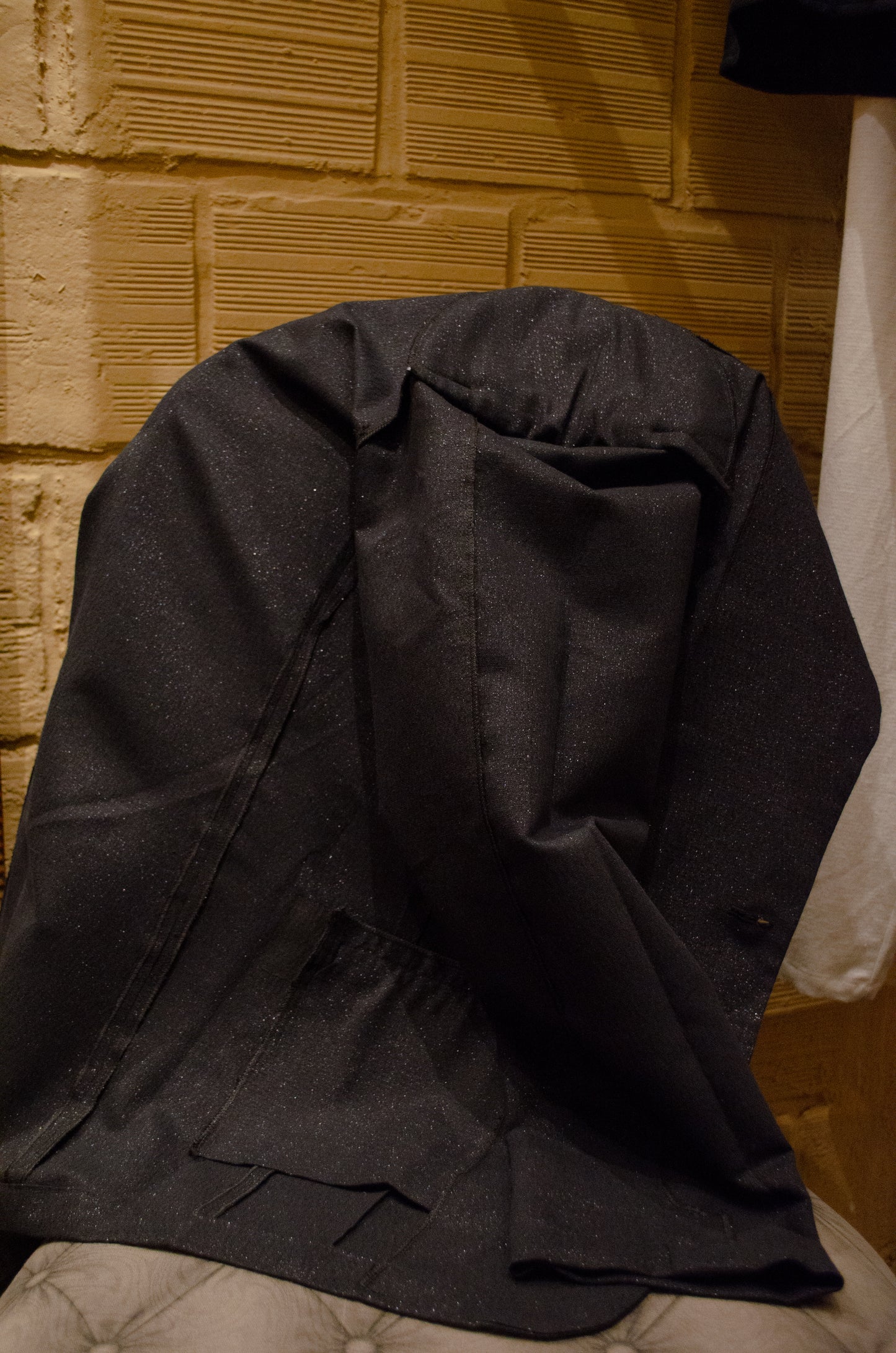Blazer sem forro em lurex reciclado ''Sombra plena''