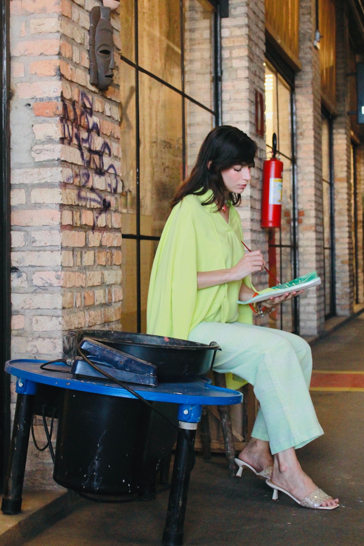 Bata em viscose ecovero leazing ''Verde Folha''