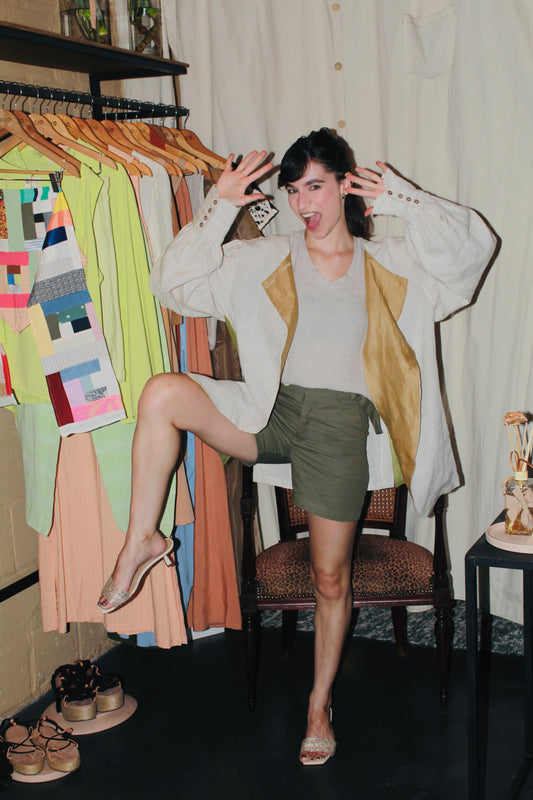 Blazer Folhas de David Hocknay