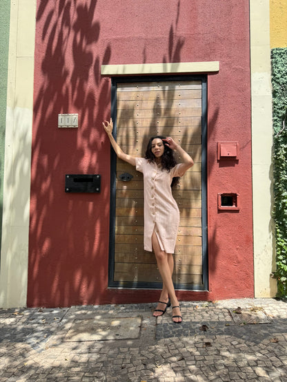Vestido Camisa Linho Reciclado