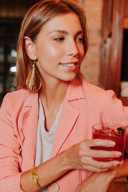 Blazer de Algodão Salmão
